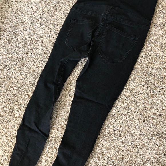 H&M MAMA maternity jeans dark black fade wash - Picture 4 of 5